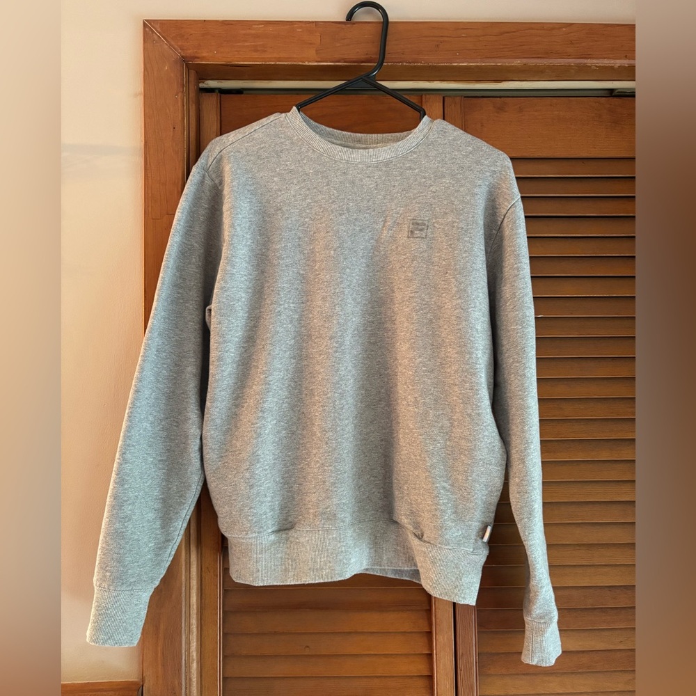 y2k Fila Grey oversized off duty casual crewneck sweater